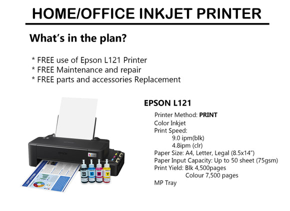 Epson L121 (Unlimited Inks)