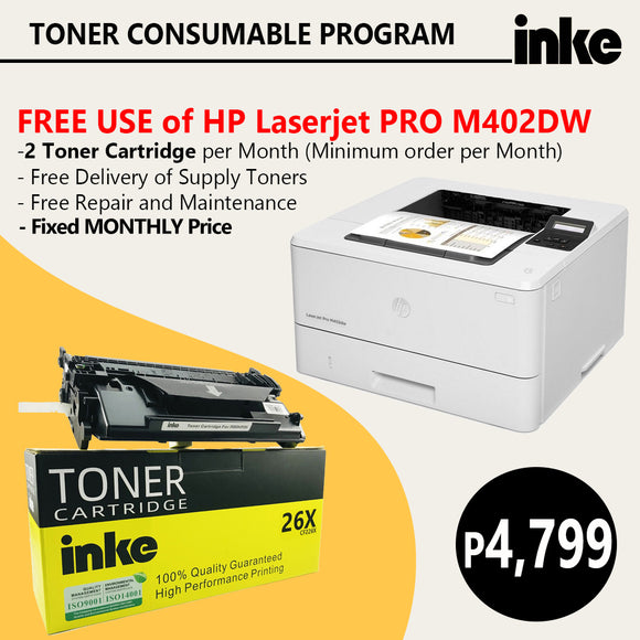 HP Laserjet Pro M402DW (2 Toner a Month)
