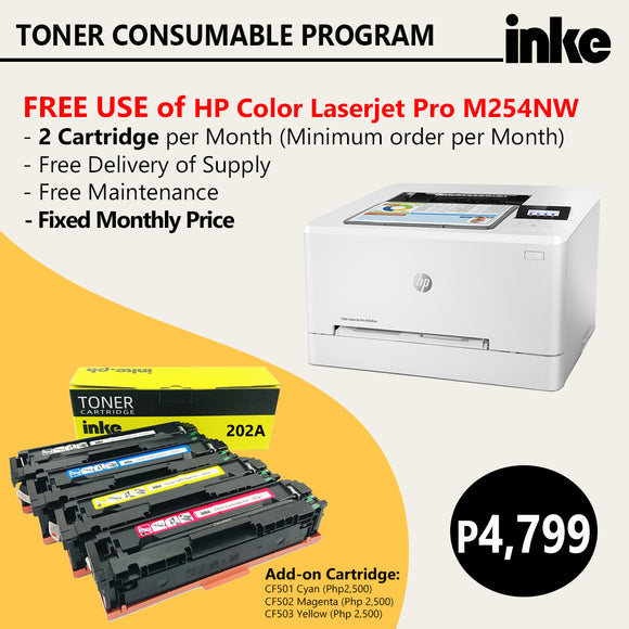 HP Color Laserjet Pro M254NW (2 Toner a Month)