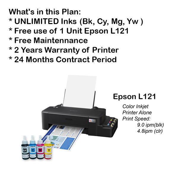 Epson L121 (Unlimited Inks)